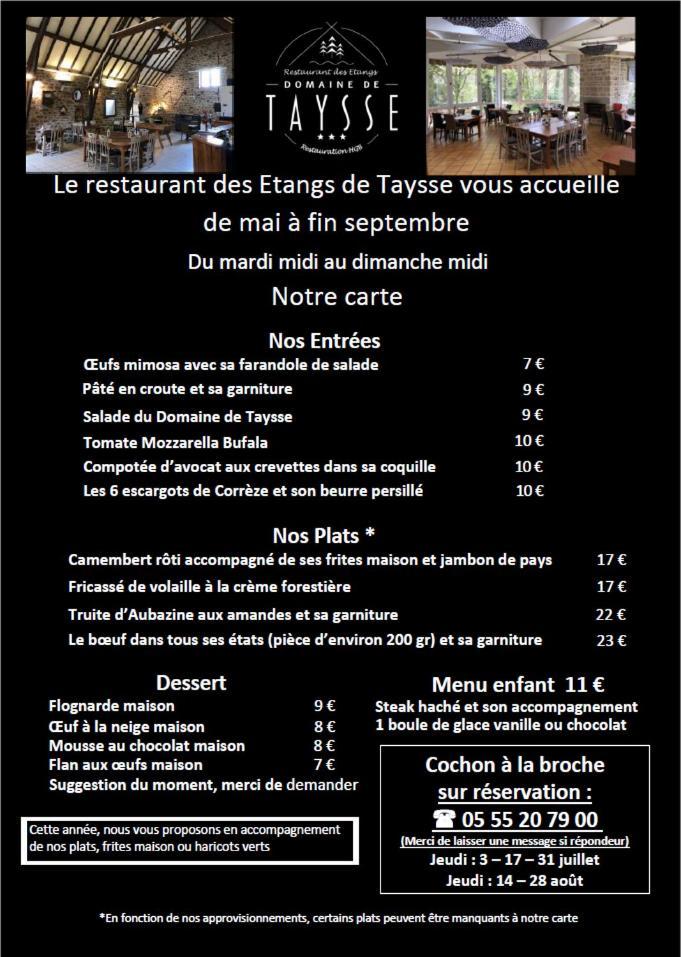 Domaine Des Etangs De Taysse Hotel Espagnac Exterior photo